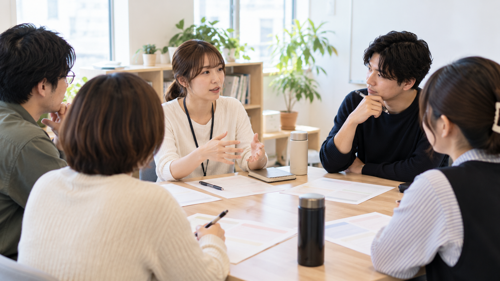参加者同士で考えを共有している様子